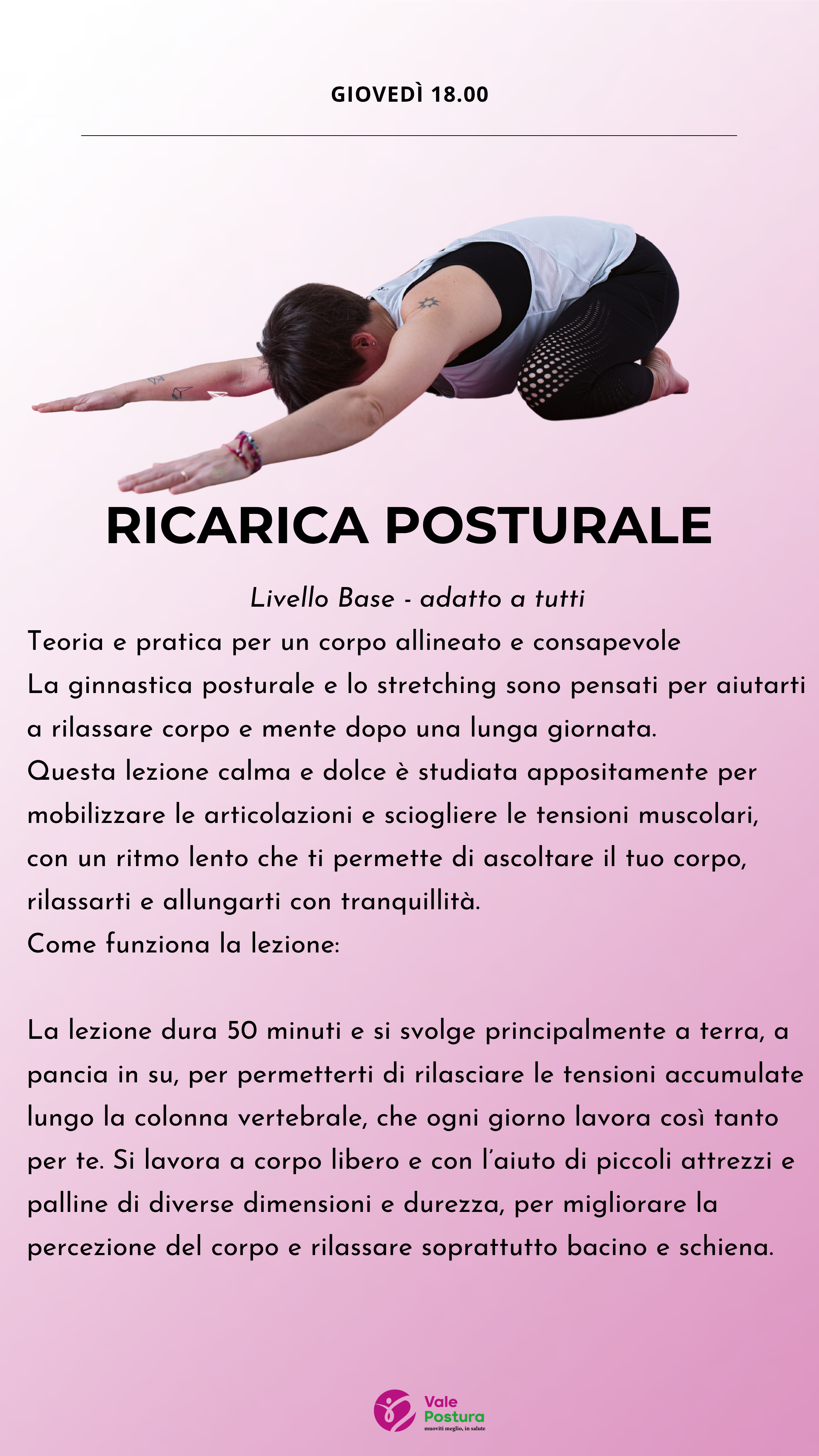 Scheda del corso Ricarica Posturale · ValePostura